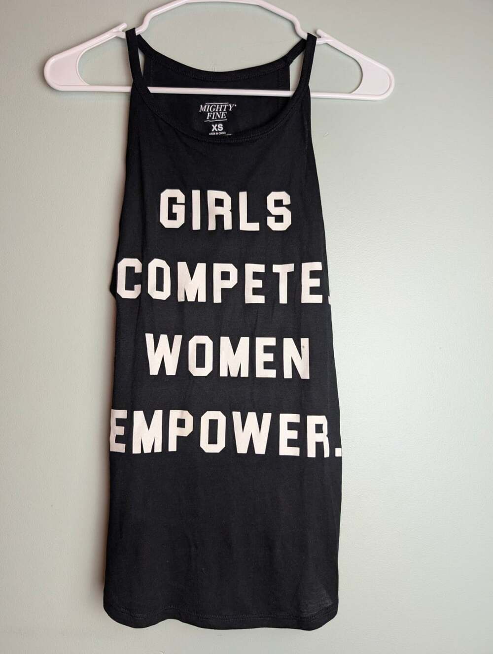 Empowerment Feminist Mighty Fine Girls Compete Women Empower Graphic Tank XS